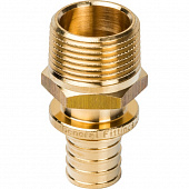 Переходник с наружной резьбой 25xR 1" для труб из сшитого полиэтилена аксиальный STOUT